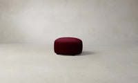 The Chelsea Ottoman - Mohair Crimson