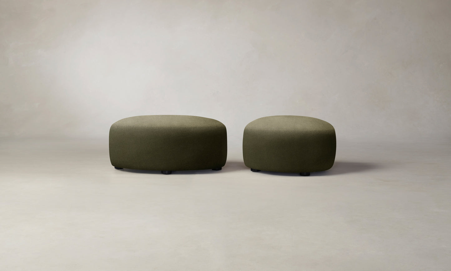 The Chelsea Ottoman - Mohair Moss