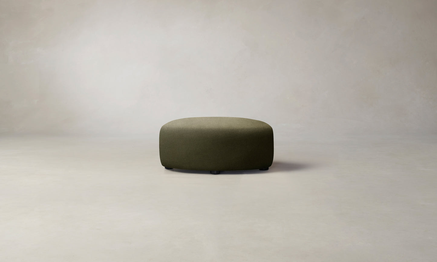 The Chelsea Ottoman - Mohair Moss