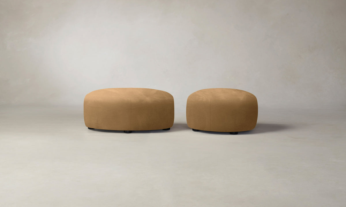 The Chelsea Ottoman - Nubuck Leather Rye