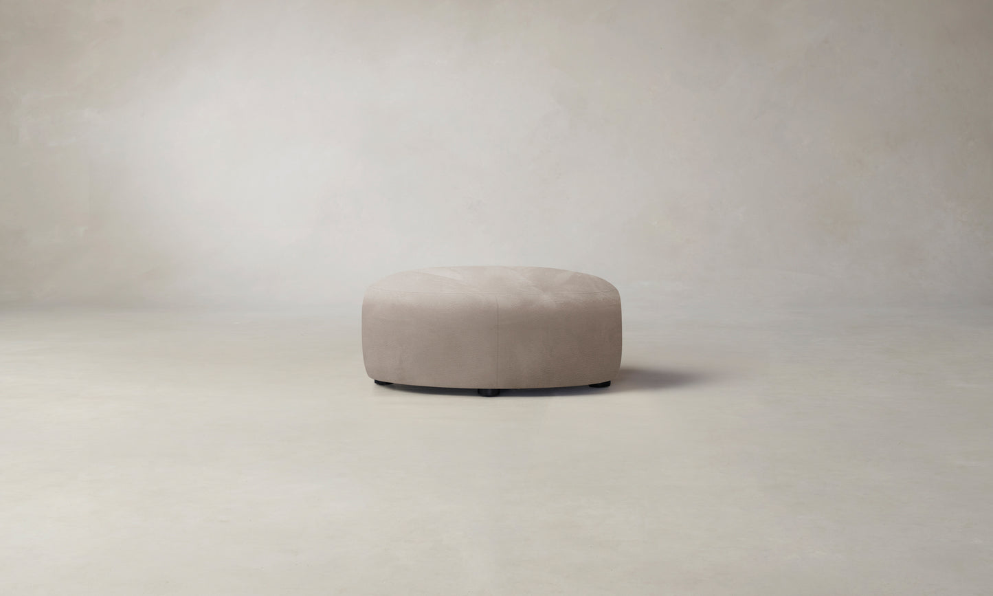 The Chelsea Ottoman - Nubuck Leather Fawn