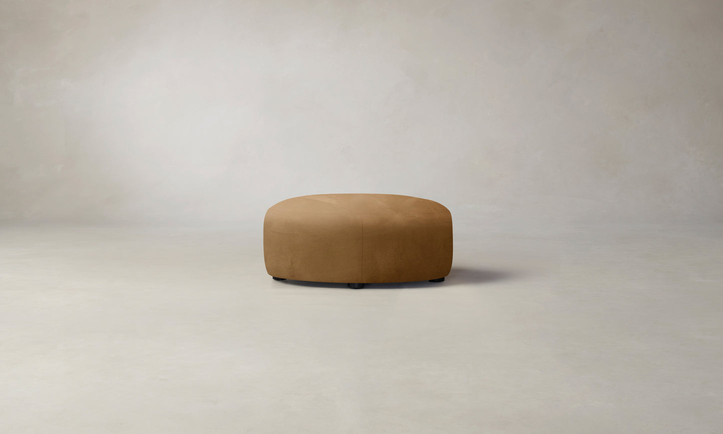 The Chelsea Ottoman - Nubuck Leather Saddle