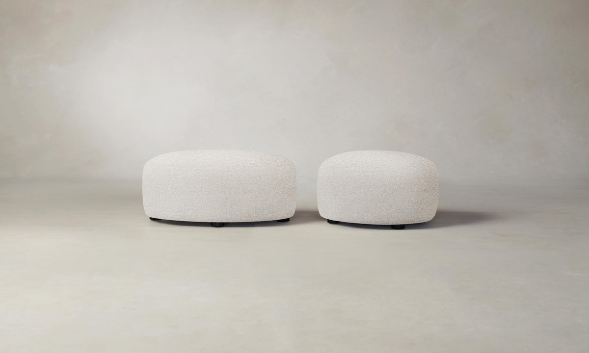 The Chelsea Ottoman - Performance Bouclé Polar