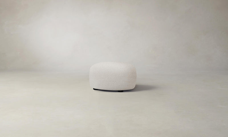 The Chelsea Ottoman - Performance Bouclé Polar
