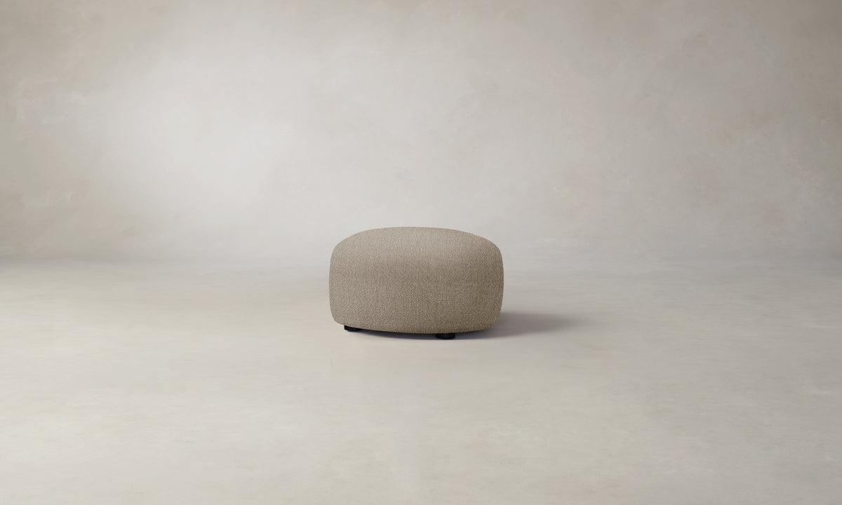 The Chelsea Ottoman - Performance Textural Weave Earthen