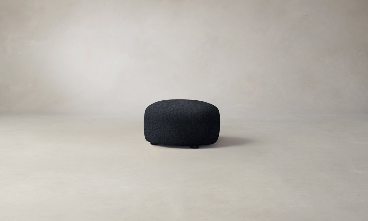 The Chelsea Ottoman - Performance Textural Weave Marina