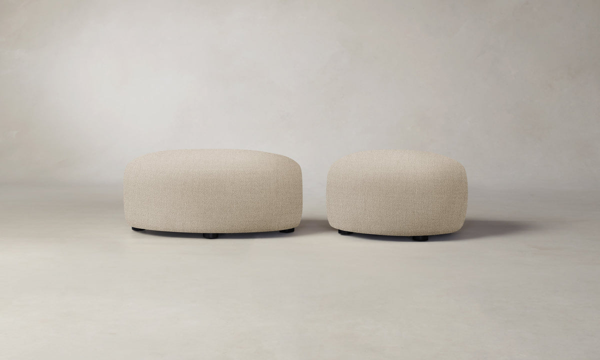The Chelsea Ottoman - Performance Textural Weave Savanna