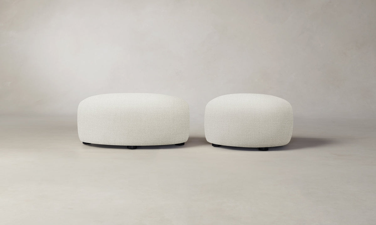 The Chelsea Ottoman - Performance Textural Weave Wisp