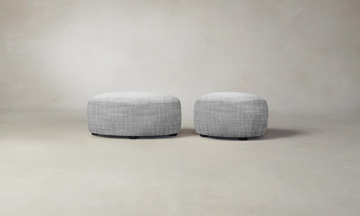 The Chelsea Ottoman - Performance Textured Tweed Alpine