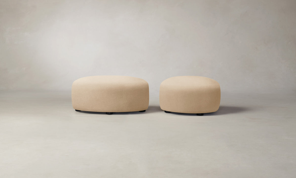 The Chelsea Ottoman - Performance Velvet Butter