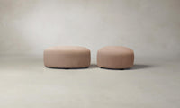 The Chelsea Ottoman - Performance Velvet Dusty Rose