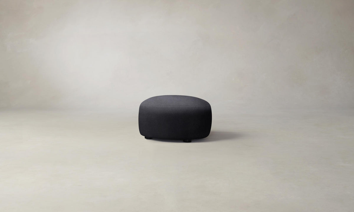The Chelsea Ottoman - Performance Velvet Flannel