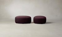 The Chelsea Ottoman - Performance Velvet Merlot