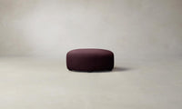 The Chelsea Ottoman - Performance Velvet Merlot