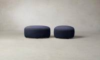 The Chelsea Ottoman - Performance Velvet Midnight