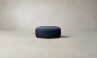 The Chelsea Ottoman - Performance Velvet Midnight