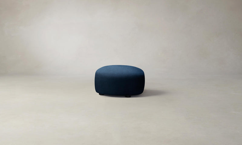 The Chelsea Ottoman - Performance Velvet Sapphire