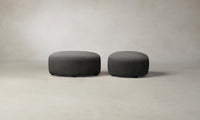 The Chelsea Ottoman - Performance Velvet Slate