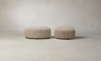 The Chelsea Ottoman - Performance Velvet Taupe