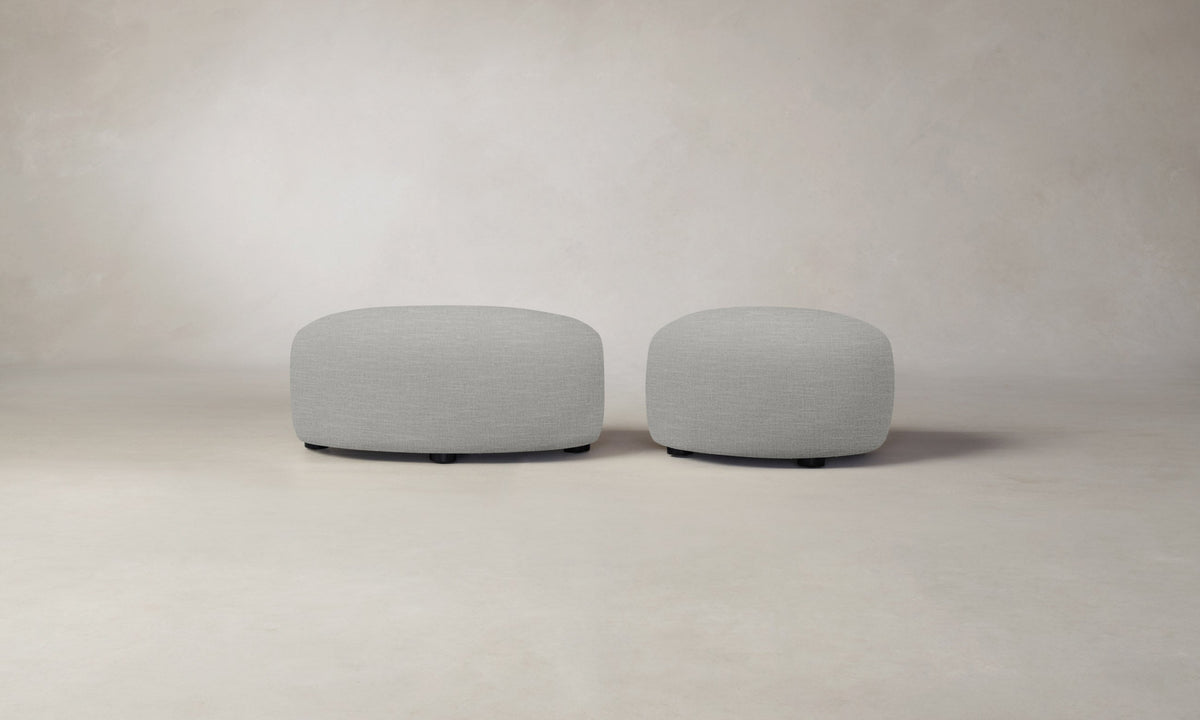 The Chelsea Ottoman - Performance Woven Chenille Rain