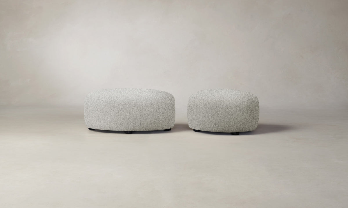 The Chelsea Ottoman - Woolen Bouclé Cliff