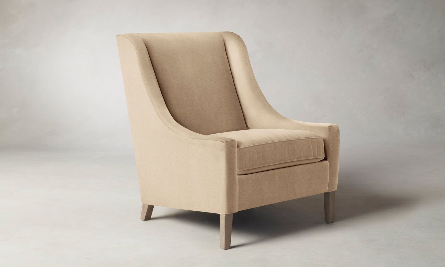 The Chrystie Chair - Mohair Almond