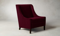 The Chrystie Chair - Mohair Crimson