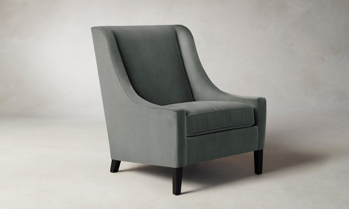 The Chrystie Chair - Mohair Fog