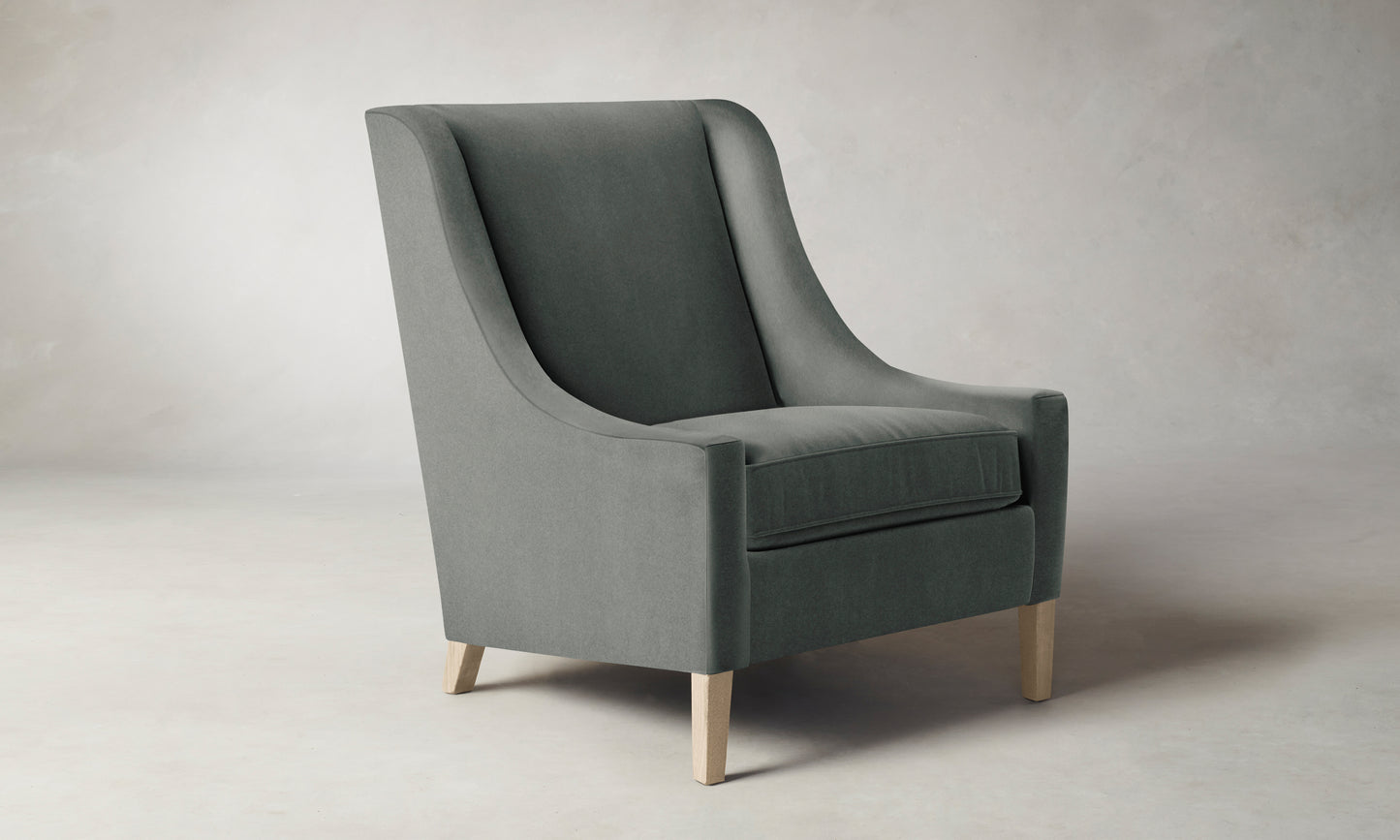 The Chrystie Chair - Mohair Fog