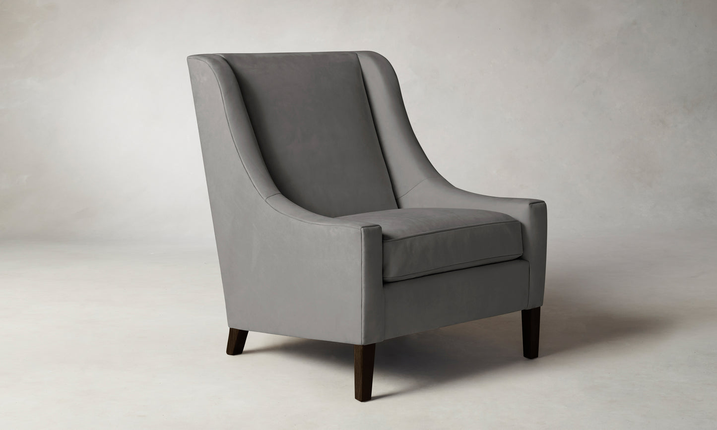 The Chrystie Chair - Nubuck Leather Asphalt