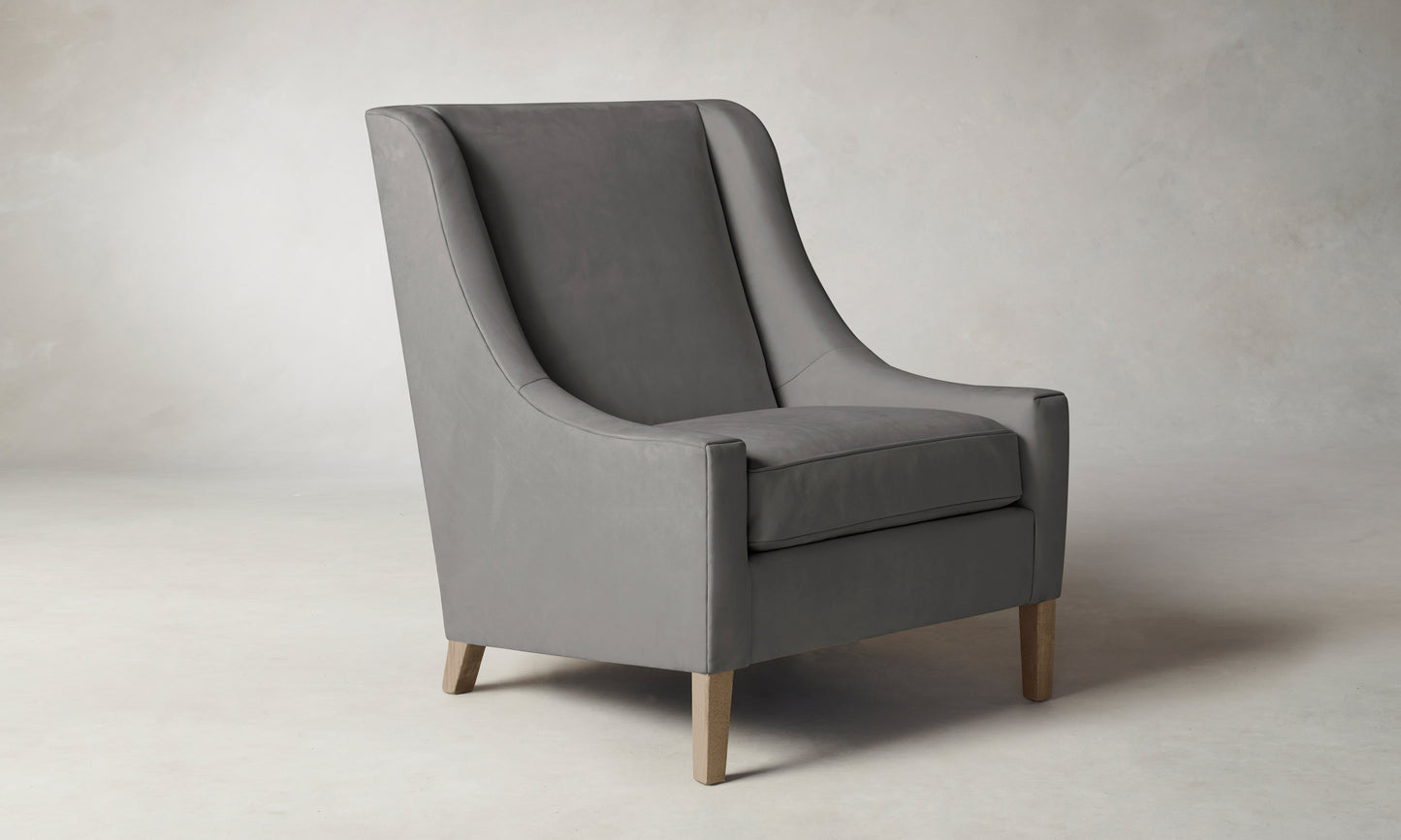 The Chrystie Chair - Nubuck Leather Asphalt