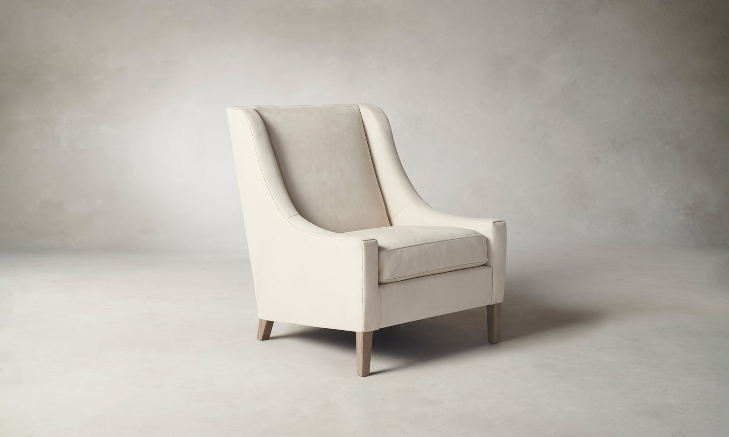 The Chrystie Chair - Nubuck Leather Sail