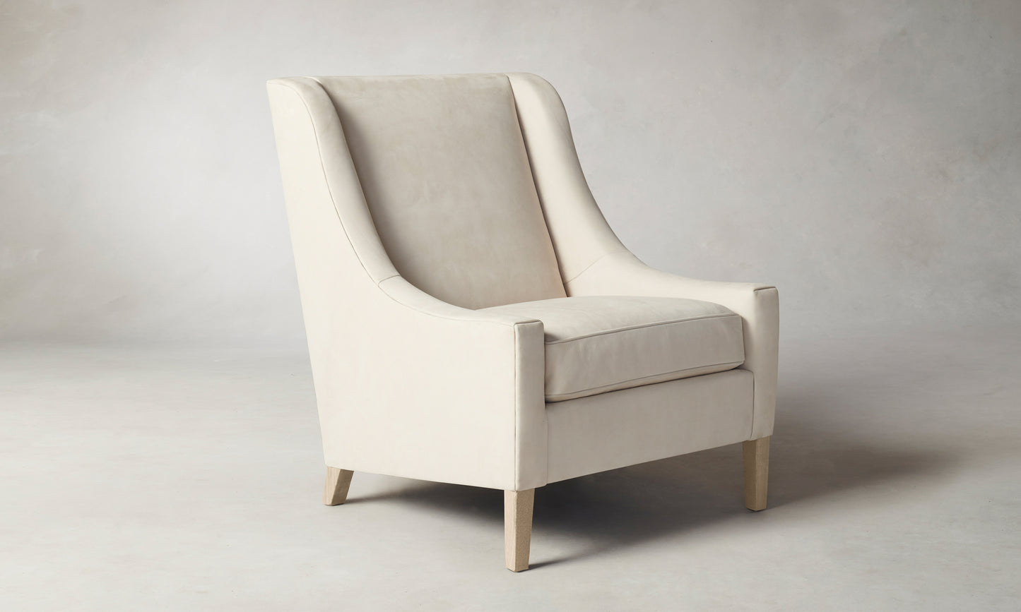 The Chrystie Chair - Nubuck Leather Sail