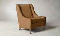 The Chrystie Chair - Pebbled Leather Latte