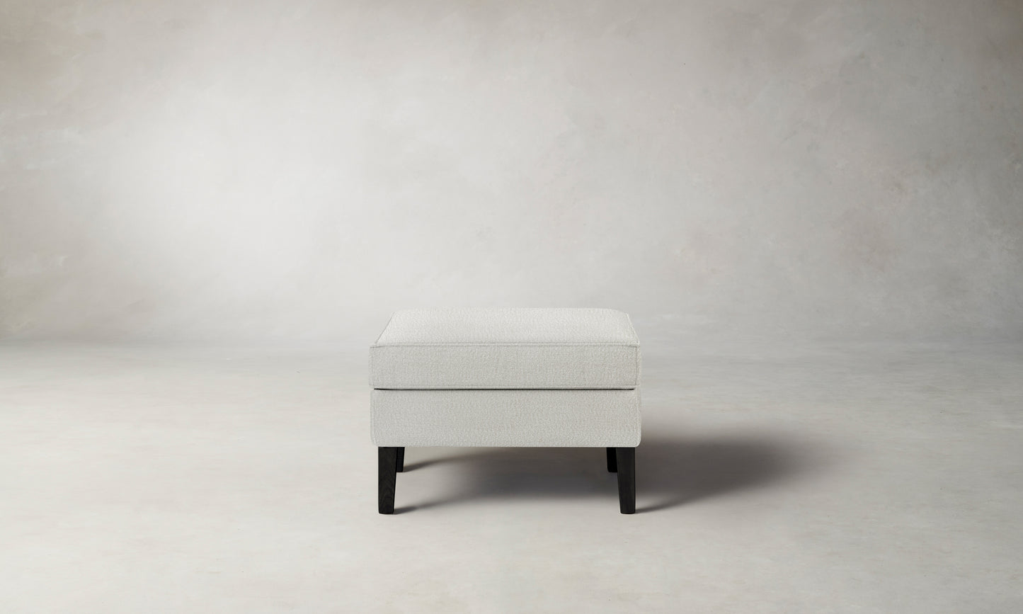 The Chrystie Ottoman - Italian Bouclé White