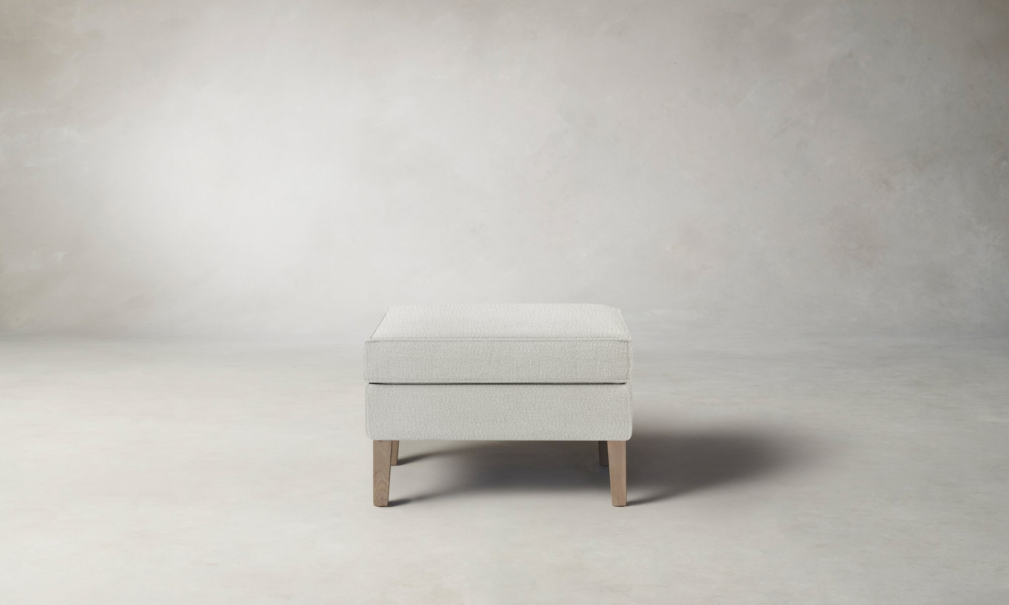 The Chrystie Ottoman - Italian Bouclé White