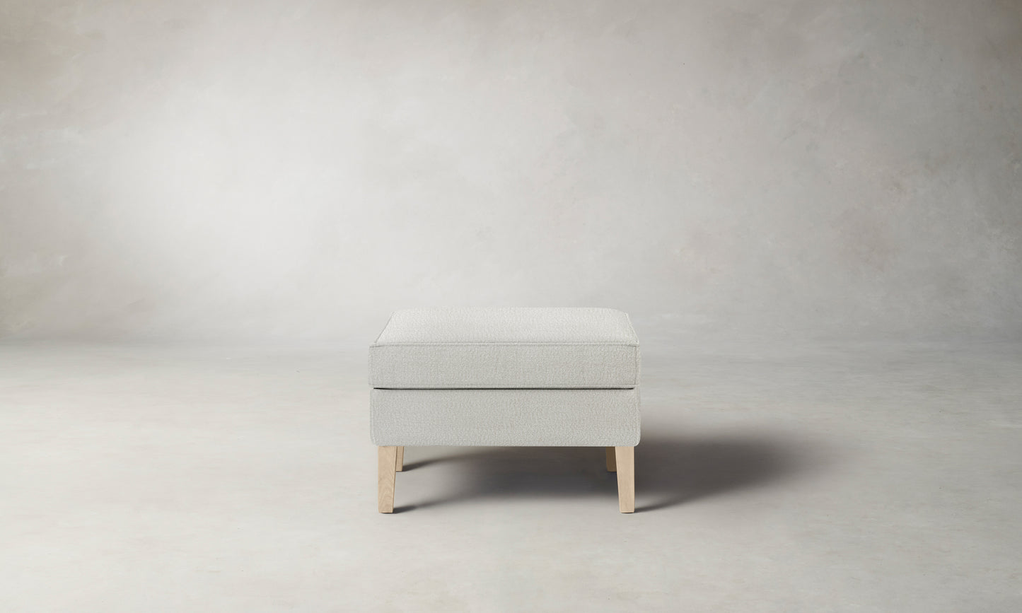 The Chrystie Ottoman - Italian Bouclé White