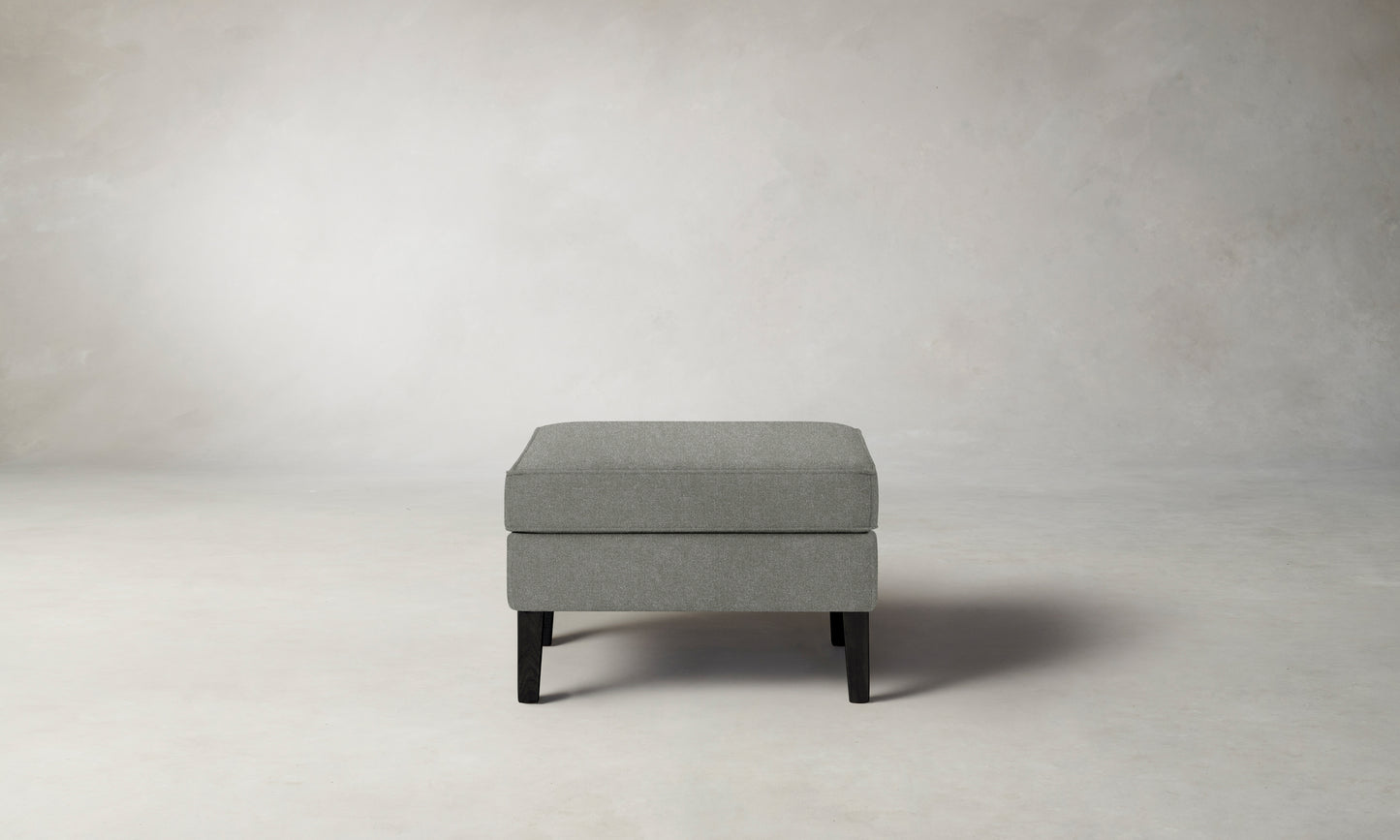 The Chrystie Ottoman - Merino Granite