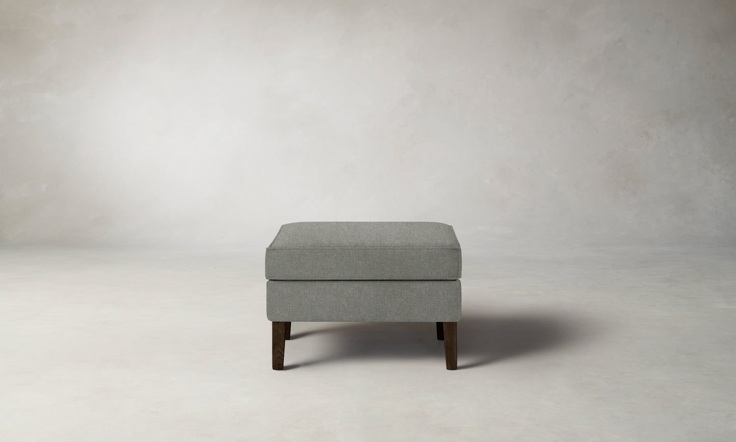 The Chrystie Ottoman - Merino Granite