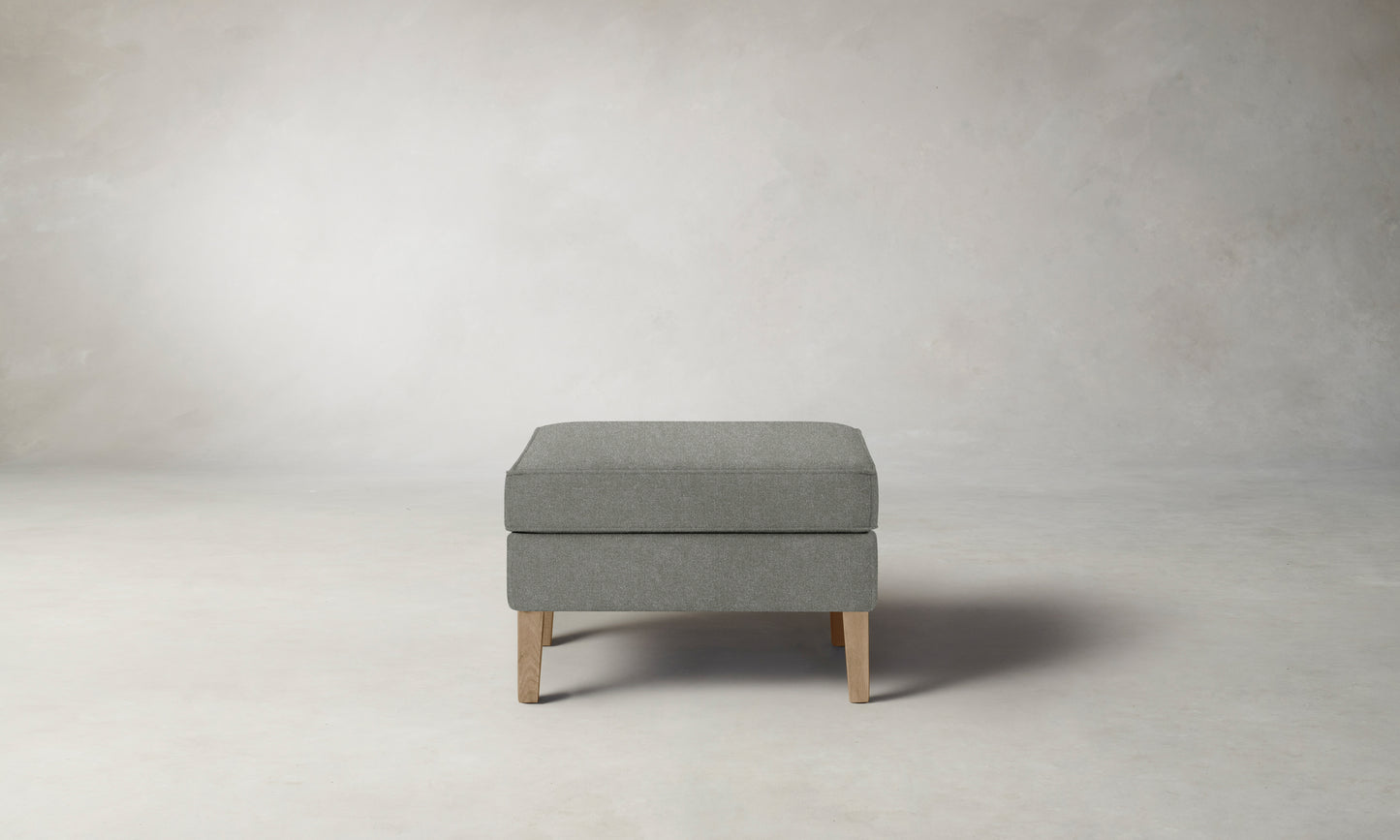 The Chrystie Ottoman - Merino Granite