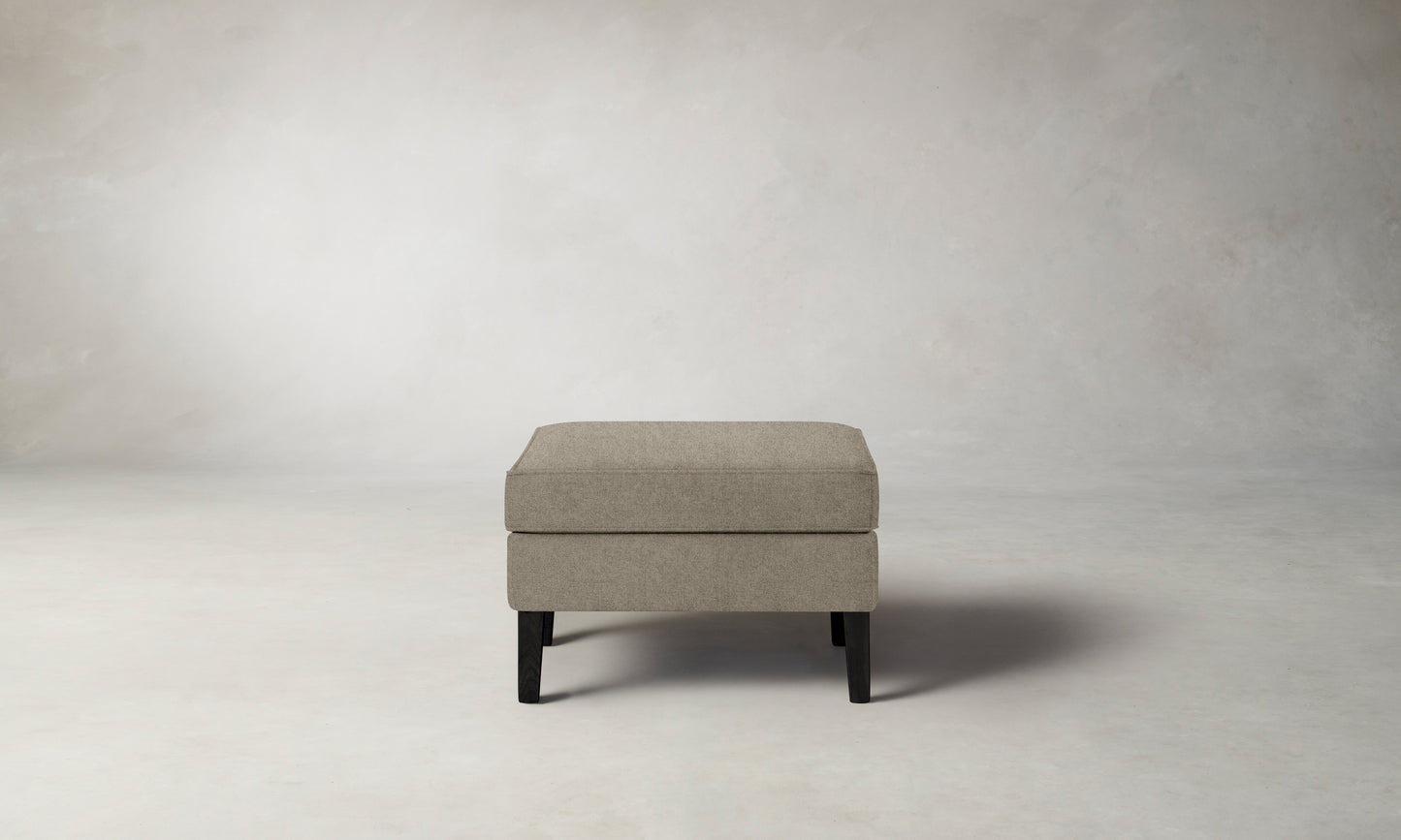 The Chrystie Ottoman - Merino Wheat