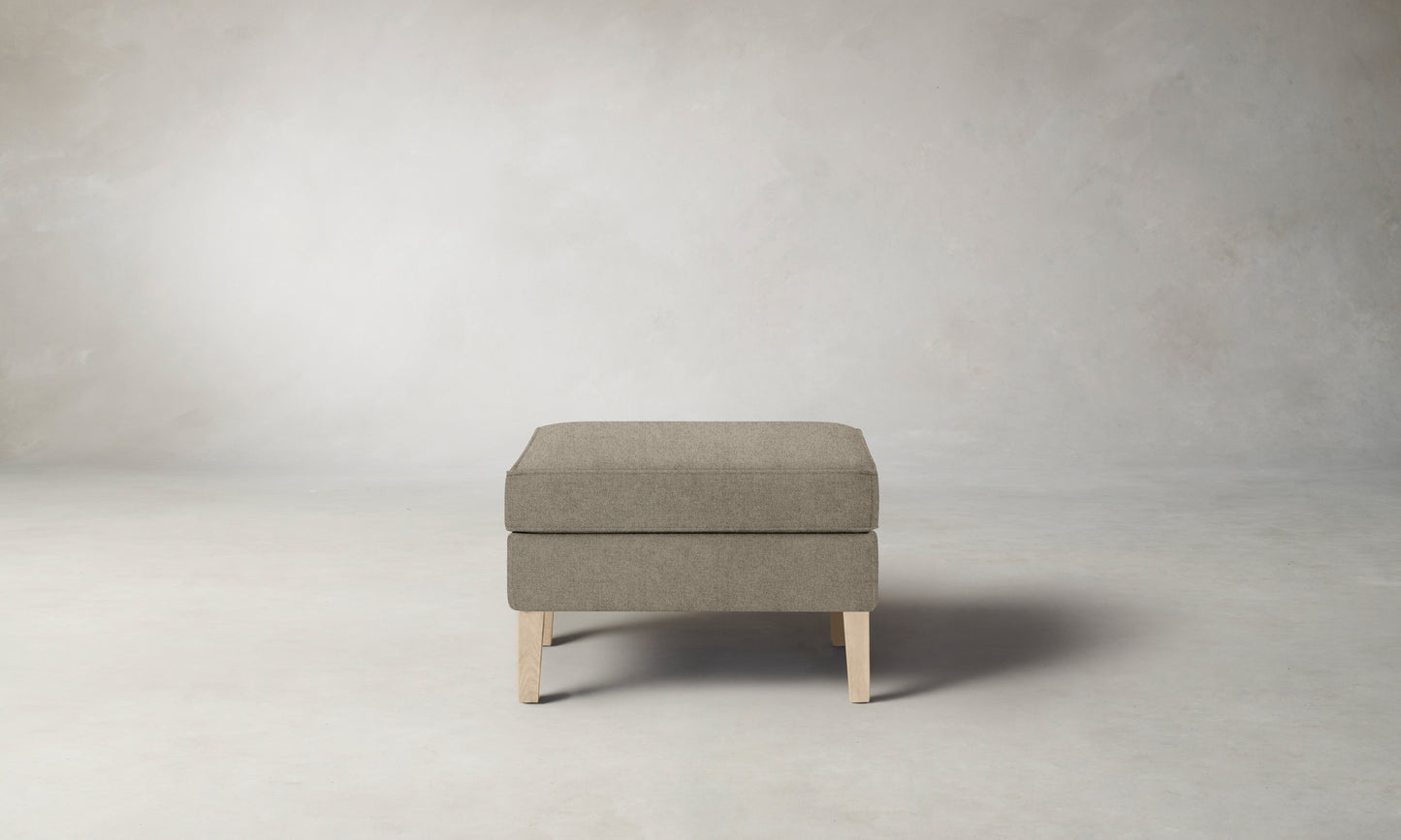 The Chrystie Ottoman - Merino Wheat