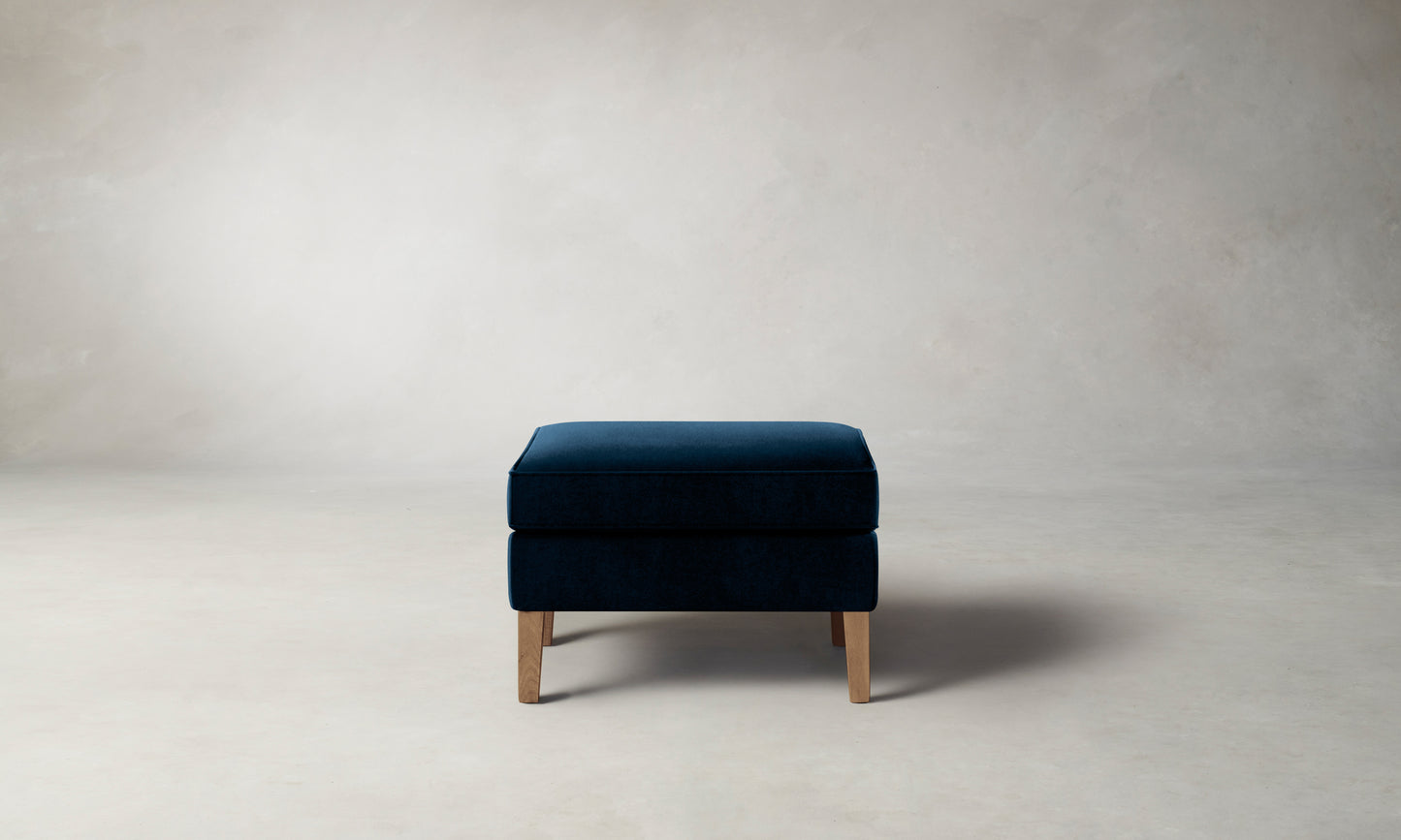 The Chrystie Ottoman - Mohair Admiral