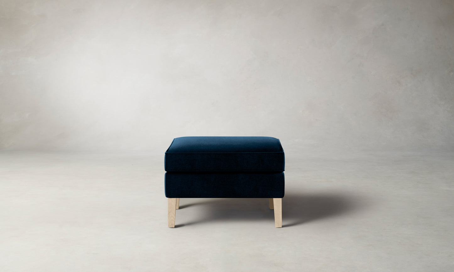 The Chrystie Ottoman - Mohair Admiral