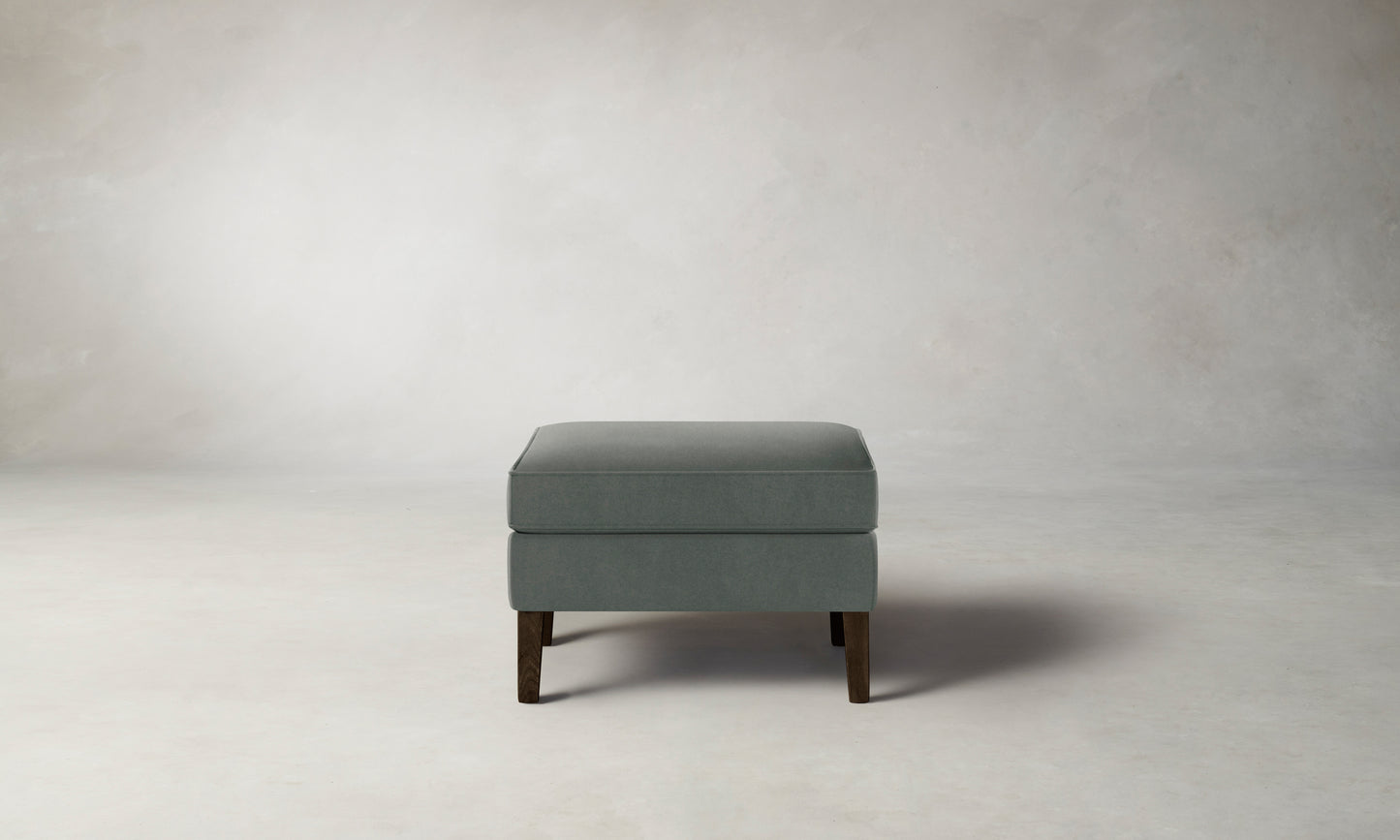 The Chrystie Ottoman - Mohair Fog