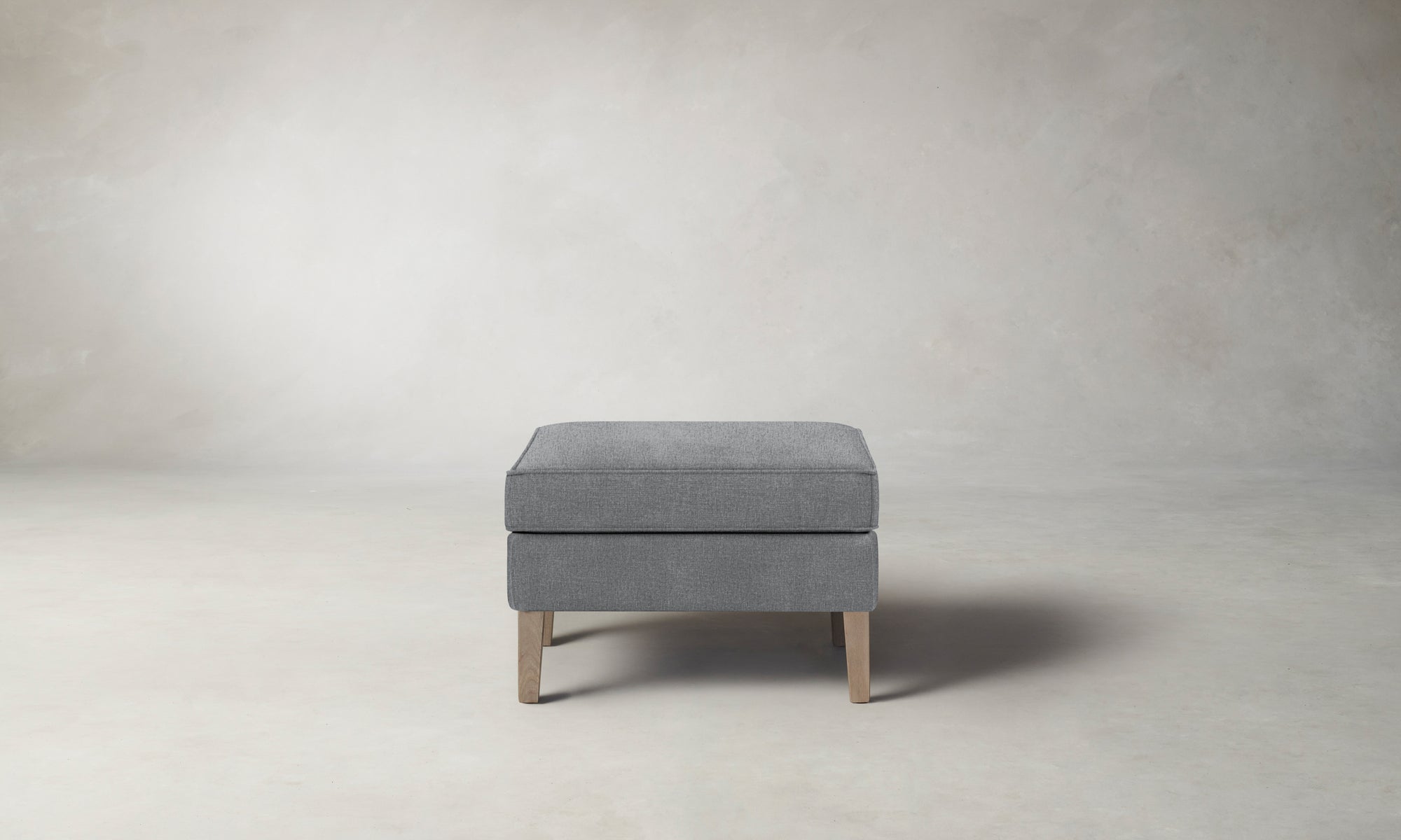 The Chrystie Ottoman - Performance Melange Weave Night