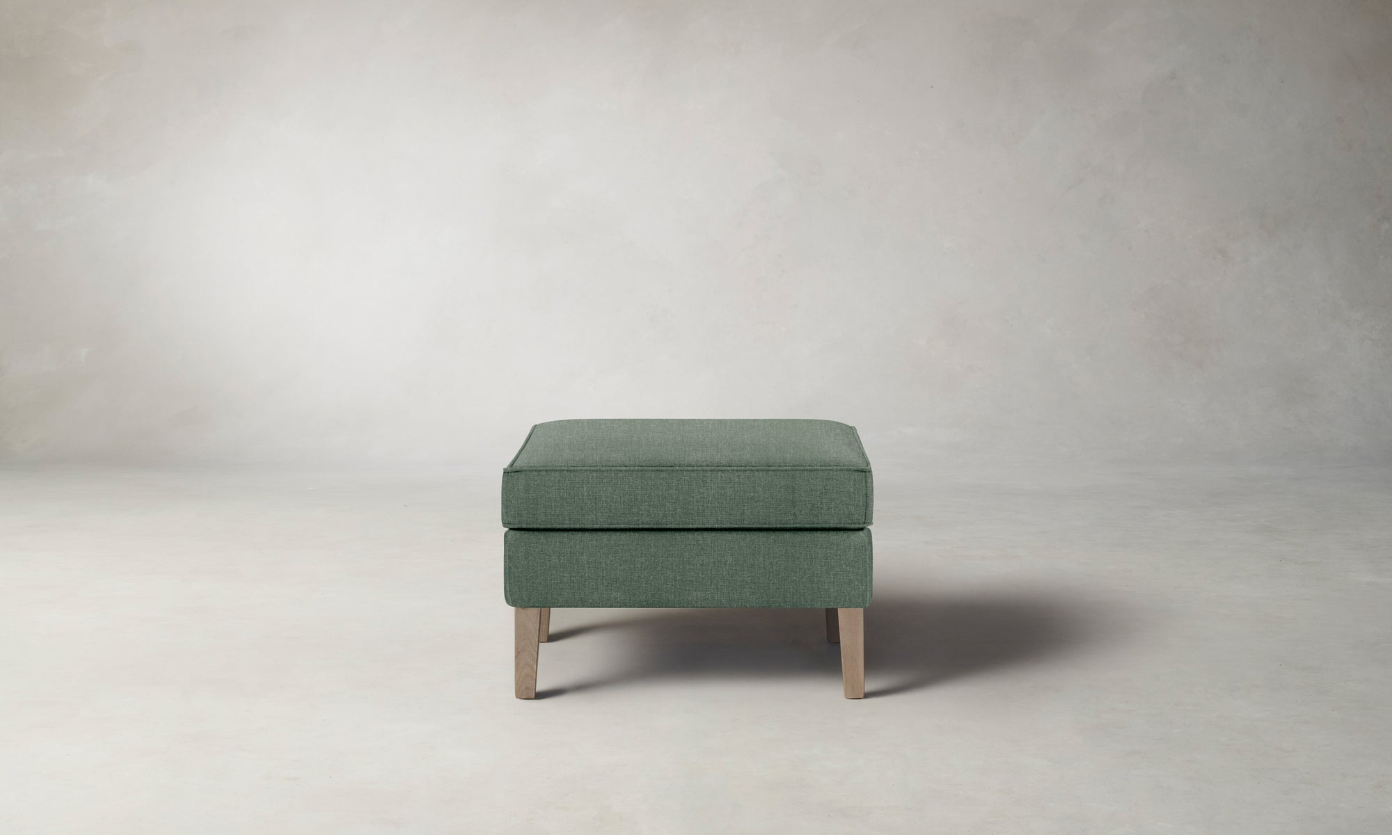 The Chrystie Ottoman - Performance Stonewashed Linen Aspen