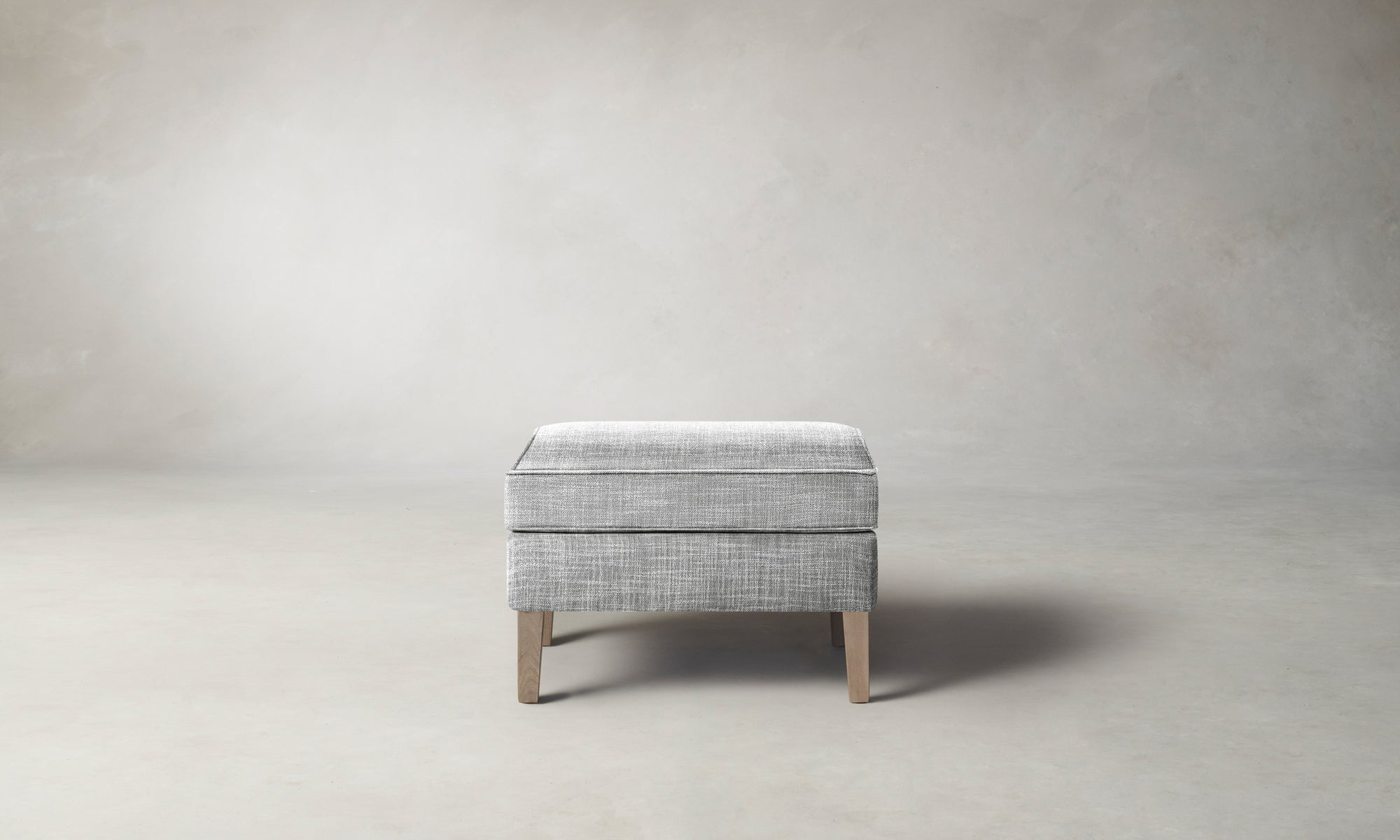 The Chrystie Ottoman - Performance Textured Tweed Alpine