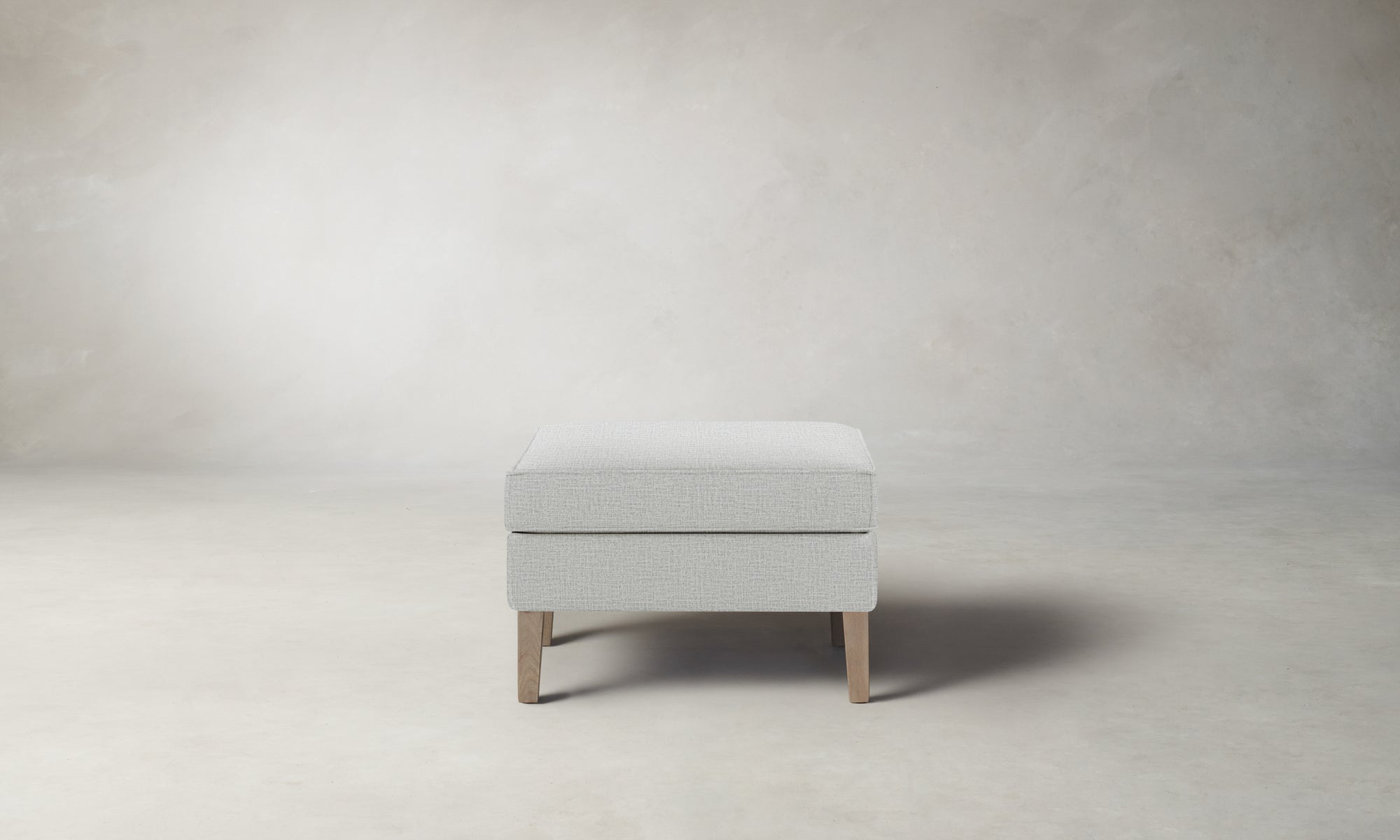 The Chrystie Ottoman - Performance Woven Chenille Steel