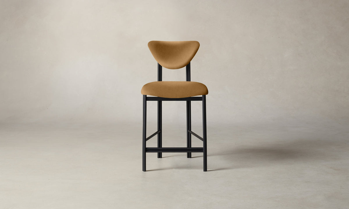 The Cooper Counter Stool - Costa Leather Nutmeg